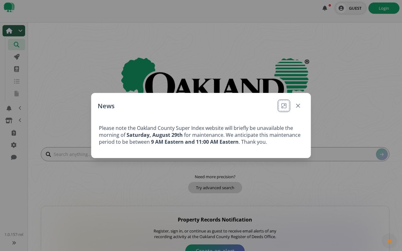 Waterford Township previous residents Oakland recorder deed index